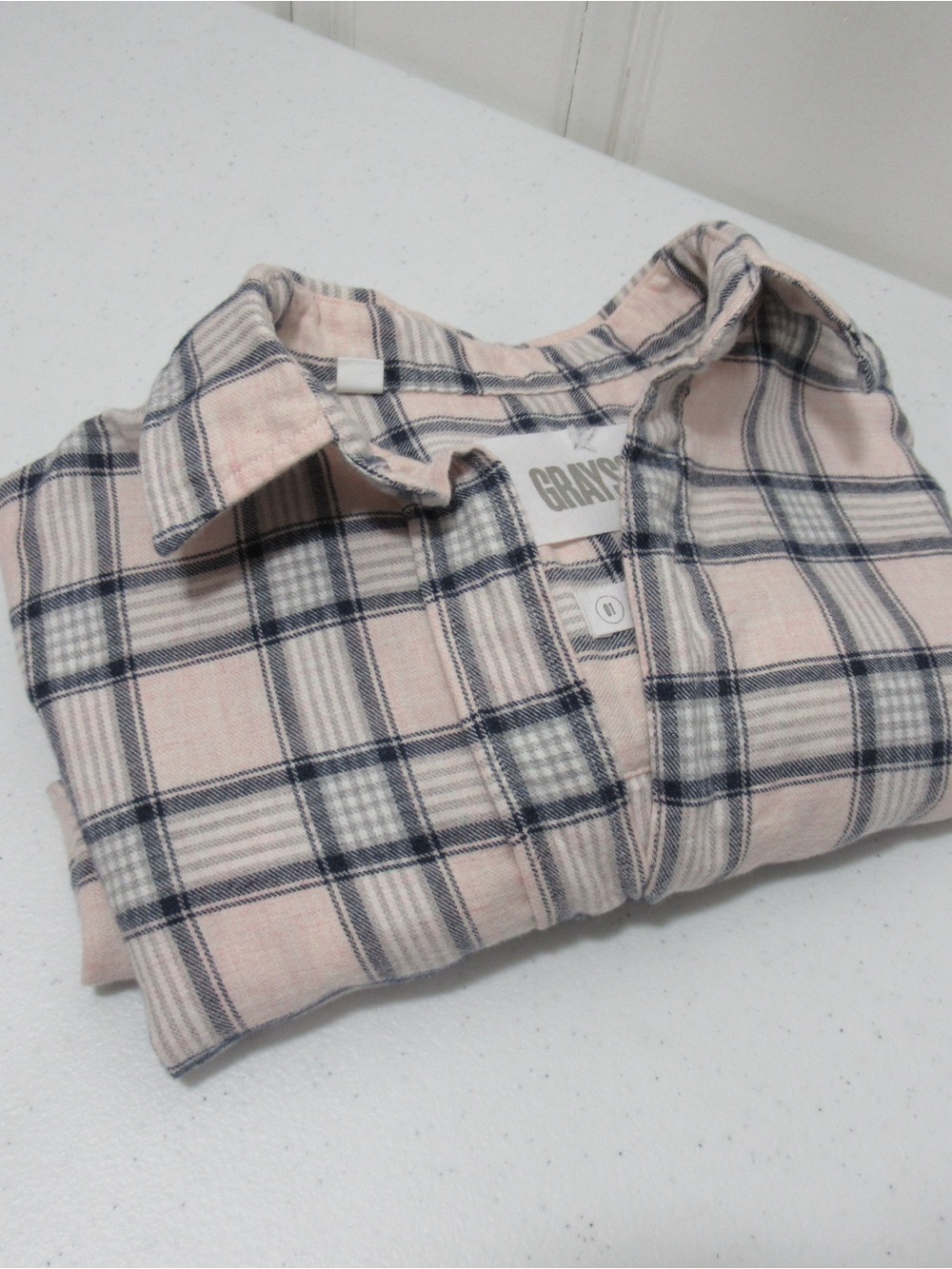 Grayson The Hero Pink Plaid Flannel Button Down Shirt Size XS - Picture 14 of 14